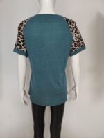 Leopard Print Crewneck Short Sleeve T-Shirt