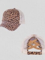 Wholesale Leopard-print mesh baseball cap