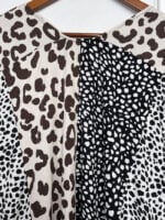 Wholesale Leopard-print mid-length beach blouse