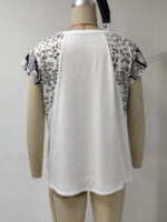 Wholesale Leopard Panel Short Sleeve T-Shirt