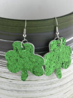 Lucky Shamrock PU Leather Earrings