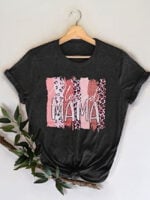 MAMA Leopard Print Fun Graphic T-Shirt