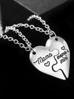 MAMA Puzzle Heart Letter Necklace