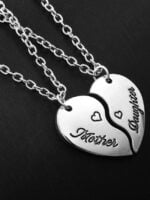 MAMA Puzzle Heart Letter Necklace