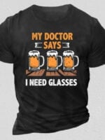 Wholesale MY DOCTOR SAYS Letter Print T-Shirt