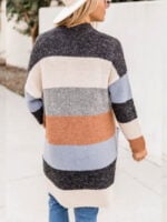 Multicolor Striped Pocket Cardigan