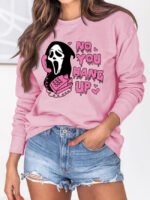 NO YOU HANG UP Printed Long Sleeve Top