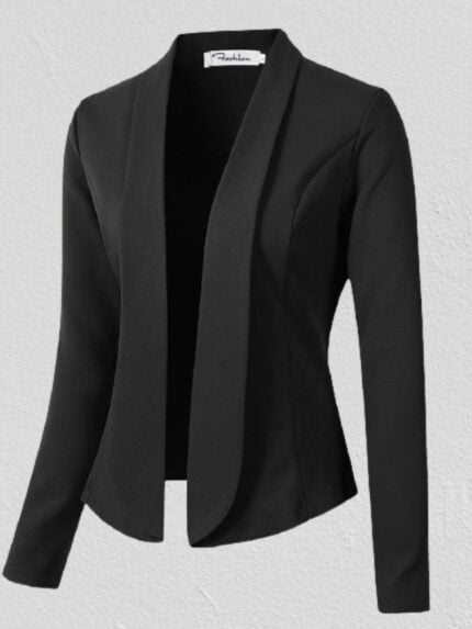 Open Front Solid Blazer