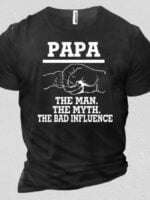 Wholesale PAPA Letter Print Short Sleeves T-Shirt