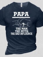 Wholesale PAPA Letter Print Short Sleeves T-Shirt