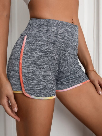 Paneled high-rise yoga sports shorts