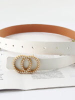 Pearl simple solid color belt