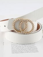 Pearl simple solid color belt