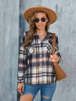 Plaid Print Lapel Casual Shirt