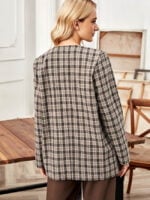 Plaid Slim Fit Casual Thin Blazer