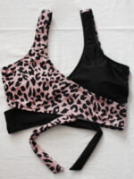 Plus Black Leopard Panel Swimsuit