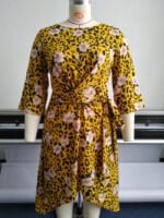 Plus Floral Leopard Irregular Dress