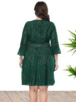 Plus Lace Stranded Short Dress