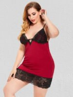 Plus Venecia Chemise with Lace Trim