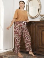 Wholesale Floral casual loungewear suit