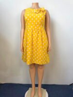 Wholesale Plus retro polka dot bow dress