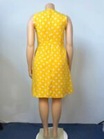 Wholesale Plus retro polka dot bow dress