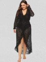 Plus sexy Irregular Beach Lace Dress