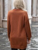 Pocket Mid Length Knit Cardigan