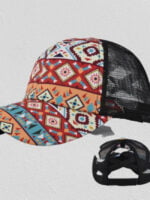 Printed Mesh Hollow Baseball Cap