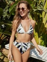 Wholesale Printed bikini three piece swimsuit