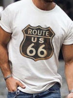 ROUTE US 66 Print Short Sleeve T-Shirt