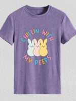 Wholesale Rabbit pattern letter print T-shirt