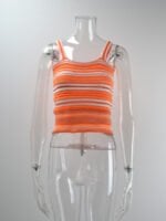 Wholesale Rainbow Striped Knit Tank Top