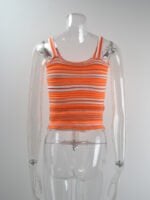 Wholesale Rainbow Striped Knit Tank Top