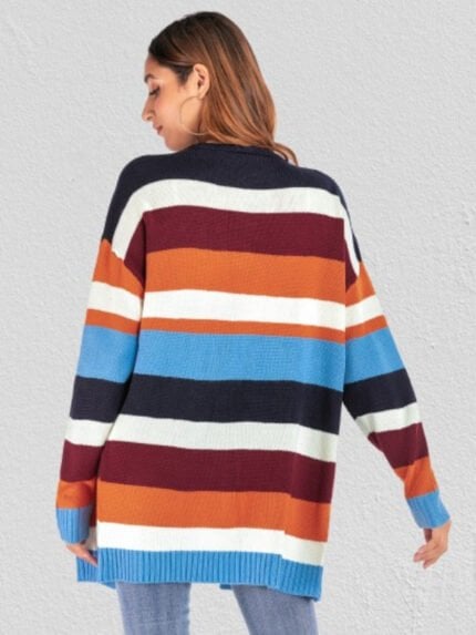 Rainbow Striped Knitted Sweater