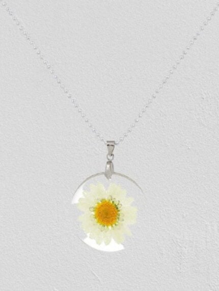 Real Flower Round Shape Necklace