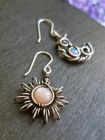 Retro Sun Moon Earrings