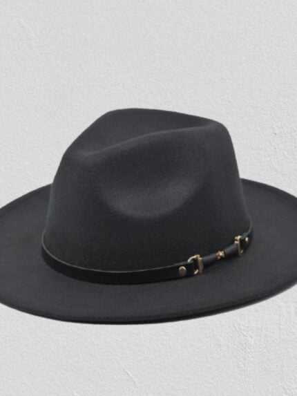 Retro literary solid color big brim hat