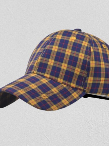 Wholesale Retro plaid print street hat