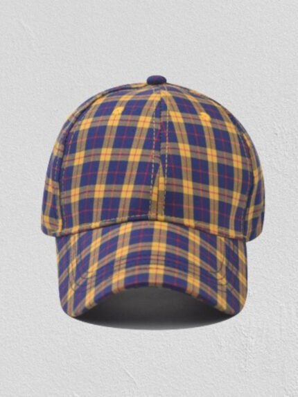 Wholesale Retro plaid print street hat