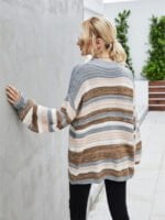 Ribbed Knit Stitching Sweater