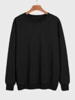 Round Neck Fleece Long Sleeve Blank Sweatshirt