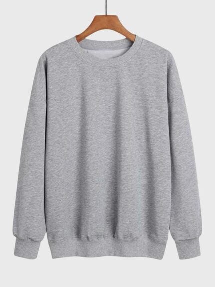 Round Neck Fleece Long Sleeve Blank Sweatshirt