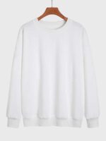 Round Neck Fleece Long Sleeve Blank Sweatshirt