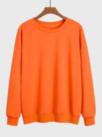 Round Neck Fleece Long Sleeve Blank Sweatshirt