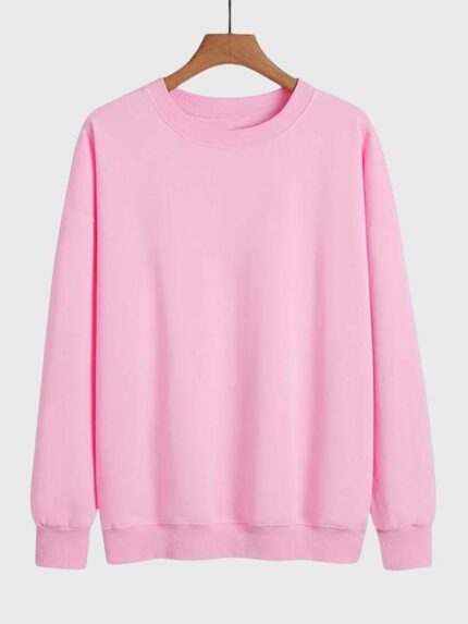 Round Neck Fleece Long Sleeve Blank Sweatshirt