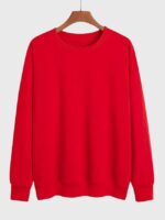 Round Neck Fleece Long Sleeve Blank Sweatshirt