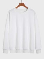 Round Neck Fleece Long Sleeve Blank Sweatshirt