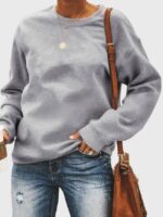 Round Neck Long Sleeve Blank Sweatshirt