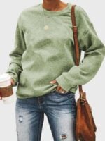 Round Neck Long Sleeve Blank Sweatshirt